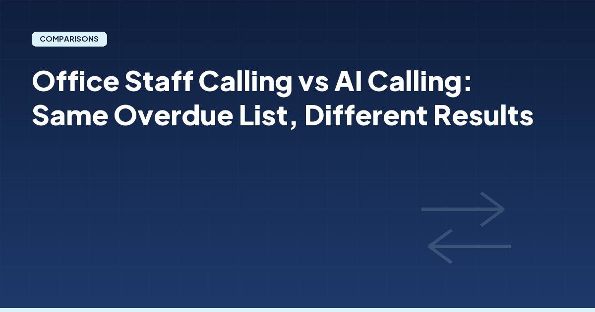 Office Staff Calling vs AI Calling: Same Overdue List, Different Results