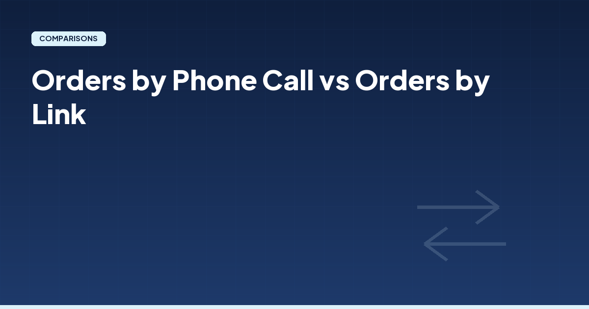 Orders by Phone Call vs Orders by Link