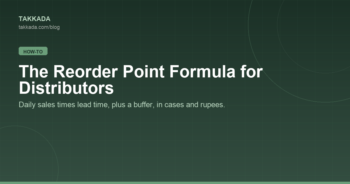 The Reorder Point Formula for Distributors (With a Worked Example)