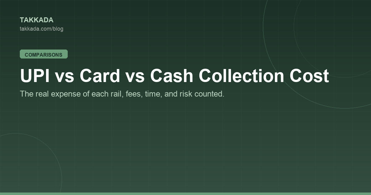 UPI vs Card vs Cash Collection Cost for Distributors