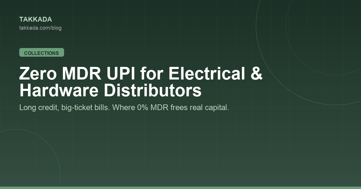 Electrical Distributor Collection: Zero MDR UPI
